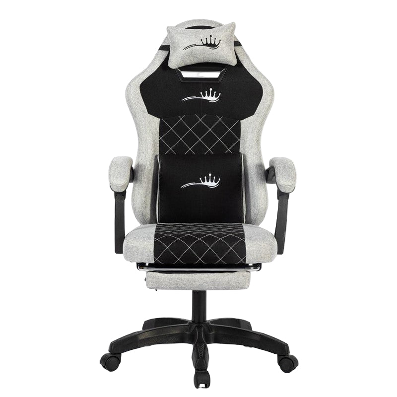 Royal King Gaming Chair with Footrest - Black/White Royal King Gaming Chair with Footrest - Black/White